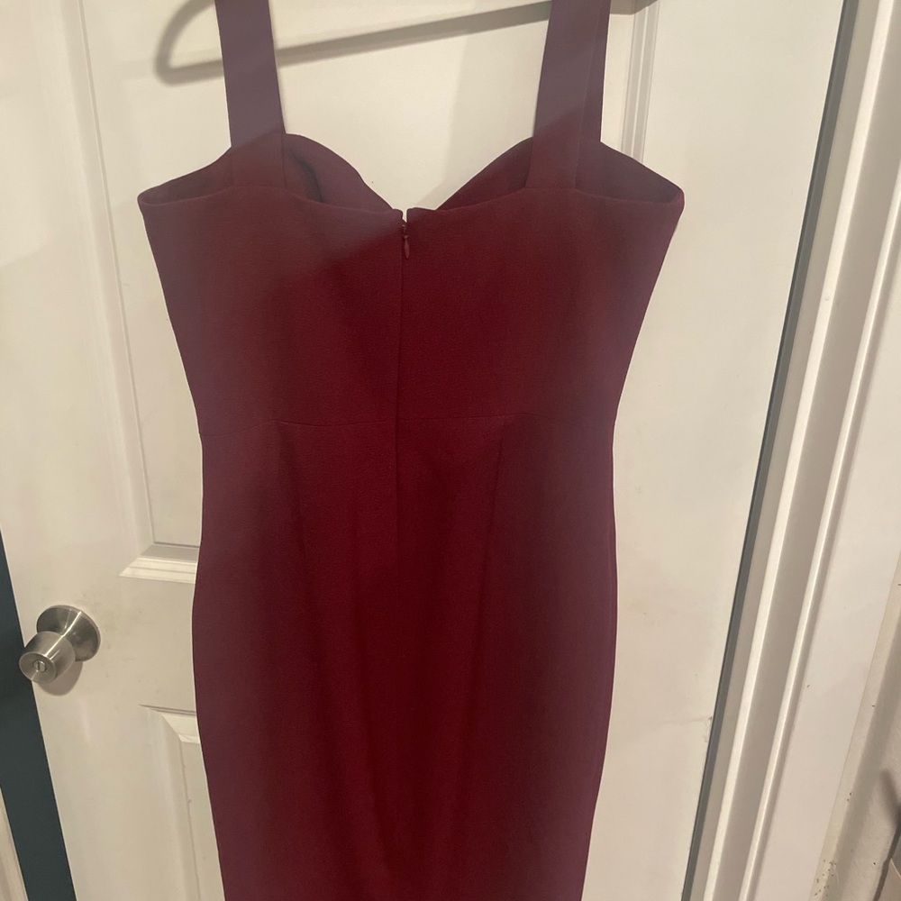 Dress the Population Burgundy‎ Midi Dress Size 4 - Picture 2 of 5